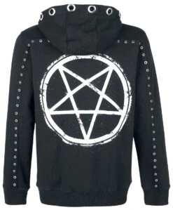 "Mask Of Sanity" Hooded Zip Black By Gothicana By EMP -Men Fashion Clothing Store 342686b emp
