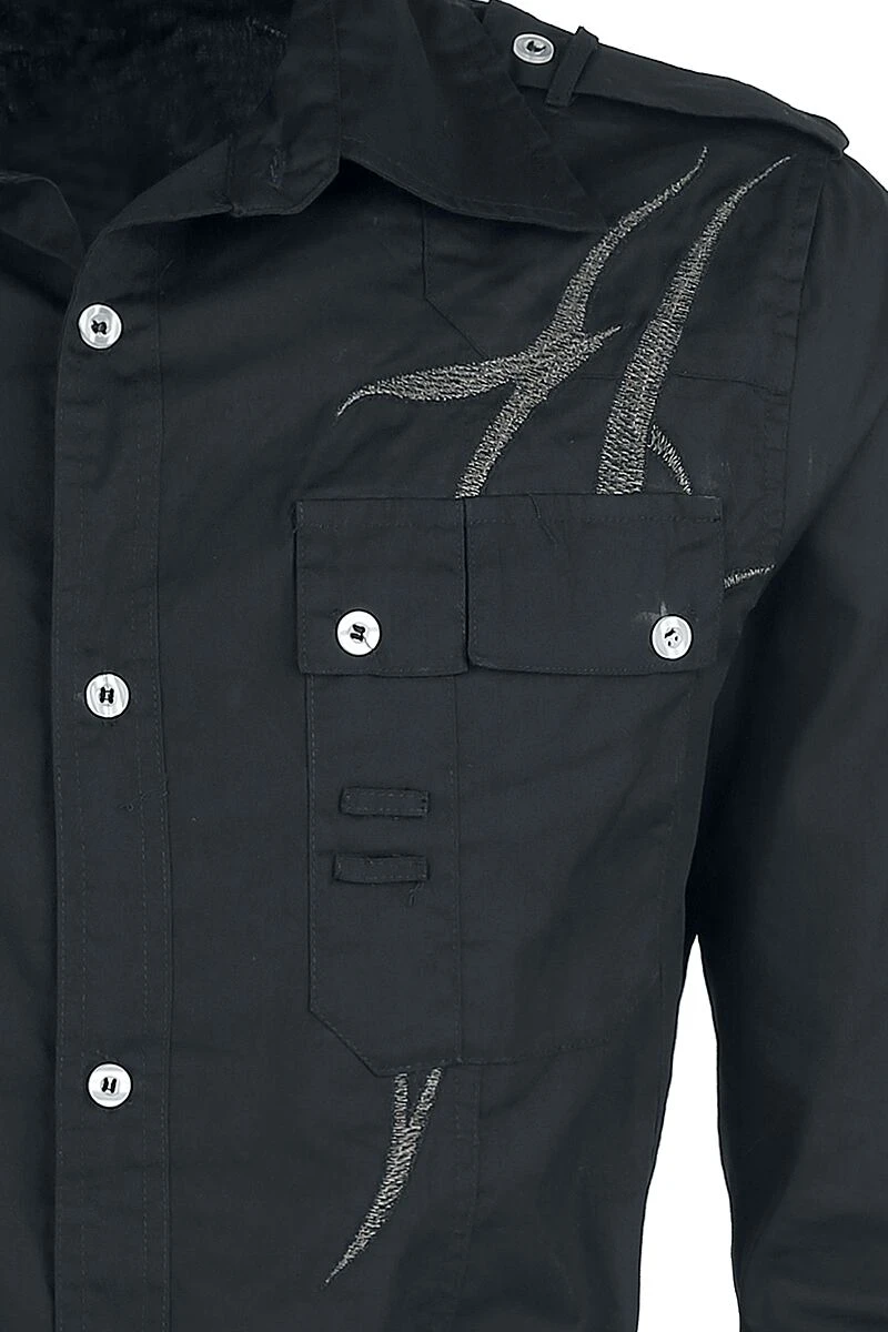 "Black Tribe" Longsleeve Black-grey By Gothicana By EMP 5 "Black Tribe" Longsleeve Black-grey By Gothicana By EMP - Image 3