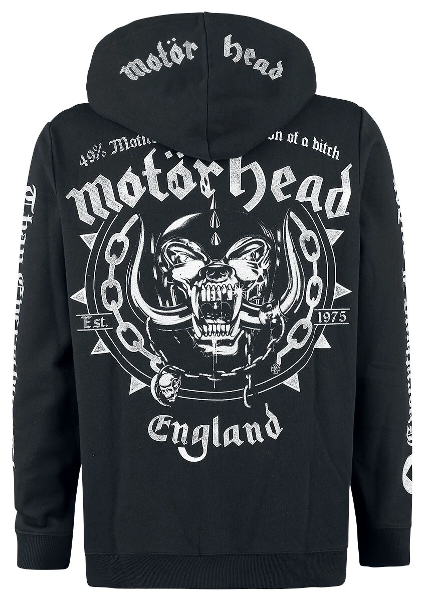 "England" Hooded Zip Black By Motörhead 5 "England" Hooded Zip Black By Motörhead - Image 3