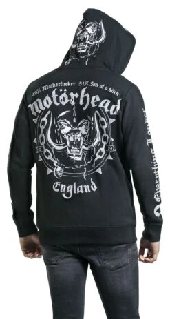 "England" Hooded Zip Black By Motörhead 21 "England" Hooded Zip Black By Motörhead -Men Fashion Clothing Store 345176wb