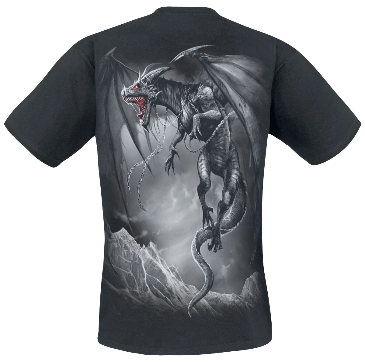 "Dragon's Cry" T-Shirt Black By Spiral 4 "Dragon's Cry" T-Shirt Black By Spiral - Image 2