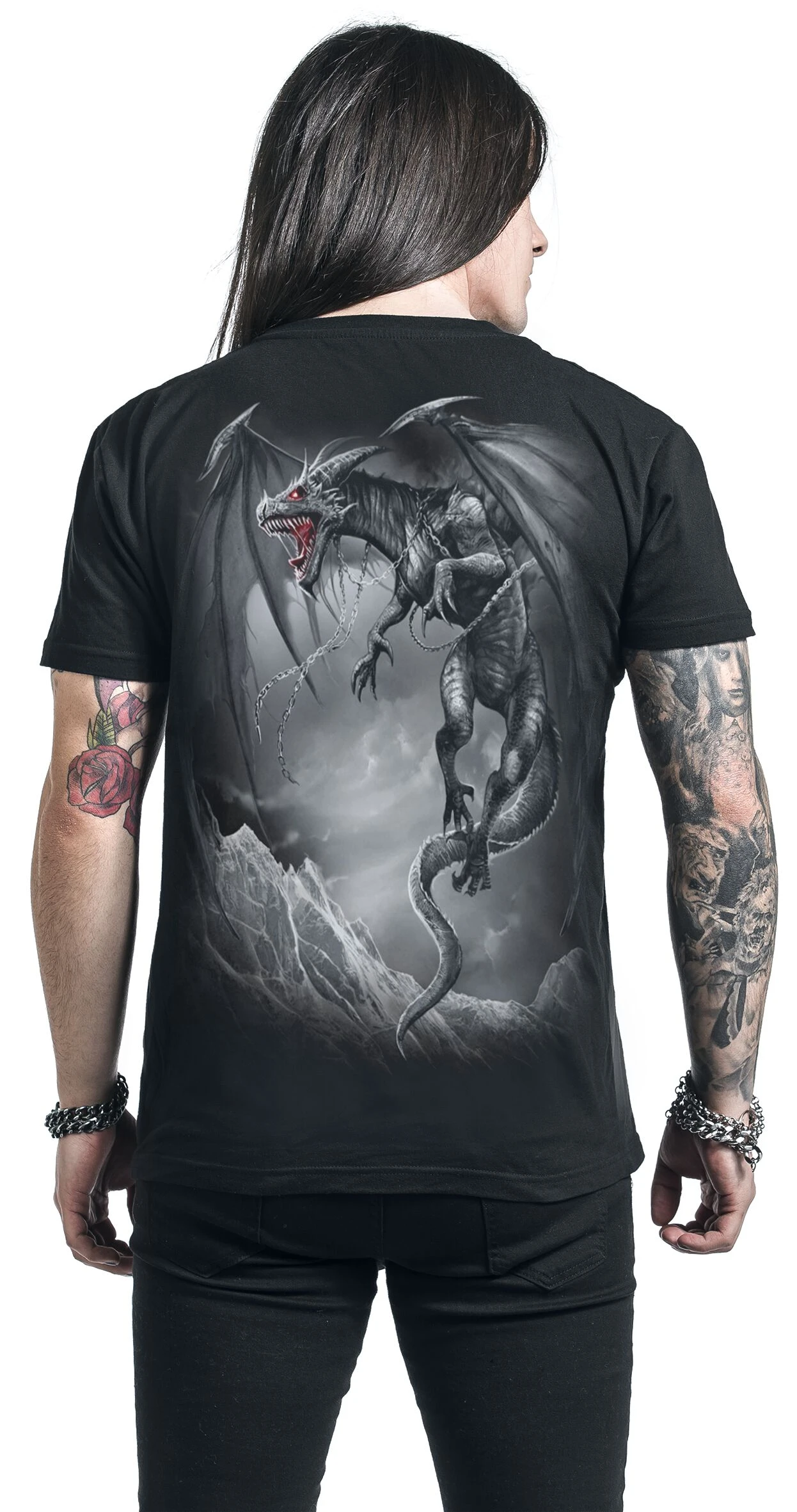 "Dragon's Cry" T-Shirt Black By Spiral 8 "Dragon's Cry" T-Shirt Black By Spiral - Image 6