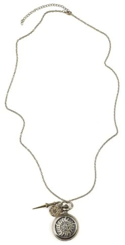 "Anti Possession" Necklace Watch Gold-coloured By Supernatural 11 "Anti Possession" Necklace Watch Gold-coloured By Supernatural -Men Fashion Clothing Store 351286a3