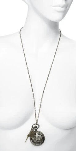 "Anti Possession" Necklace Watch Gold-coloured By Supernatural 13 "Anti Possession" Necklace Watch Gold-coloured By Supernatural -Men Fashion Clothing Store 351286c