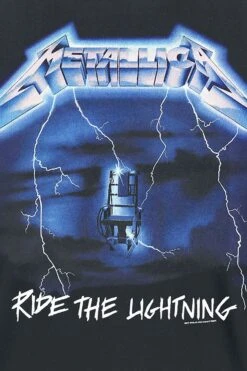 "Ride The Lightning" T-Shirt Black By Metallica -Men Fashion Clothing Store 351667d