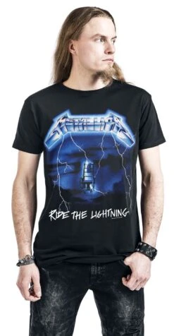 "Ride The Lightning" T-Shirt Black By Metallica -Men Fashion Clothing Store 351667wa