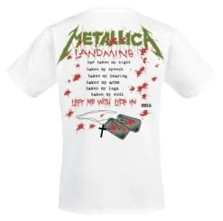 "One Landmine" T-Shirt White By Metallica -Men Fashion Clothing Store 357078b emp