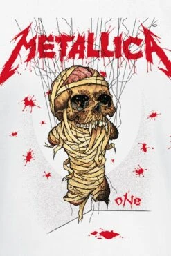 "One Landmine" T-Shirt White By Metallica -Men Fashion Clothing Store 357078d emp
