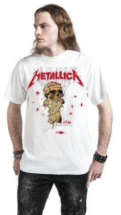 "One Landmine" T-Shirt White By Metallica -Men Fashion Clothing Store 357078wa emp