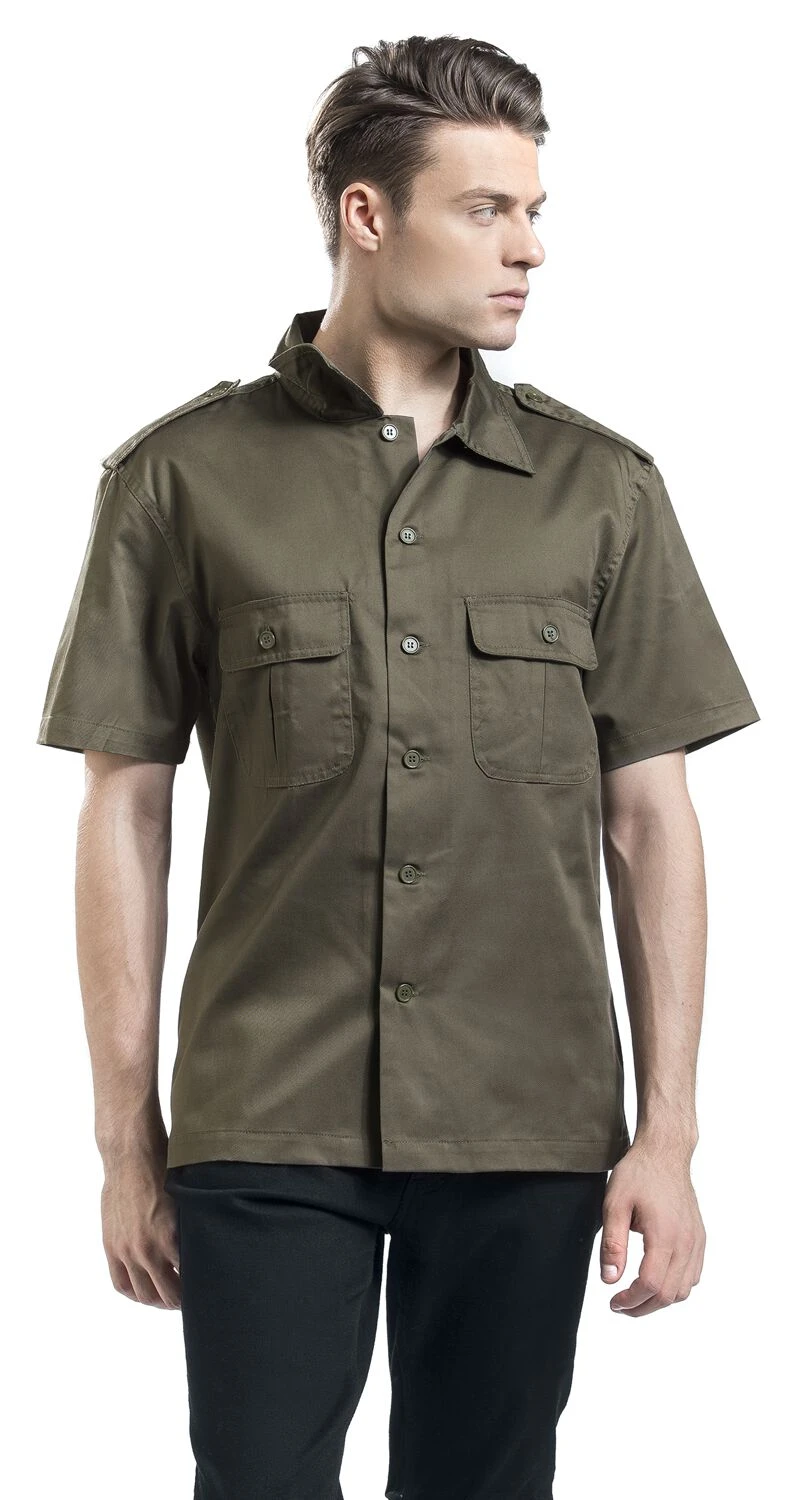 "1/2 Sleeve US Shirt" Short-sleeved Shirt Olive By Brandit 6 "1/2 Sleeve US Shirt" Short-sleeved Shirt Olive By Brandit - Image 4