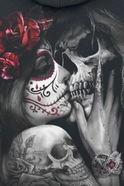 "Dead Kiss" Hooded Sweater Black By Spiral 12 "Dead Kiss" Hooded Sweater Black By Spiral -Men Fashion Clothing Store 361651d2 emp