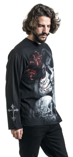 "Dead Kiss" Hooded Sweater Black By Spiral 14 "Dead Kiss" Hooded Sweater Black By Spiral -Men Fashion Clothing Store 361651wa