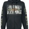 "Locked & Loaded" Hooded Zip Black By Five Finger Death Punch -Men Fashion Clothing Store 367156a