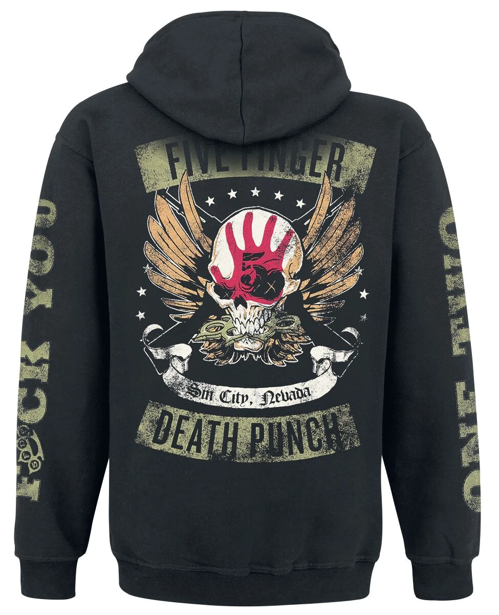 "Locked & Loaded" Hooded Zip Black By Five Finger Death Punch 4 "Locked & Loaded" Hooded Zip Black By Five Finger Death Punch - Image 2