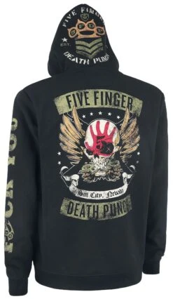 "Locked & Loaded" Hooded Zip Black By Five Finger Death Punch 15 "Locked & Loaded" Hooded Zip Black By Five Finger Death Punch -Men Fashion Clothing Store 367156c