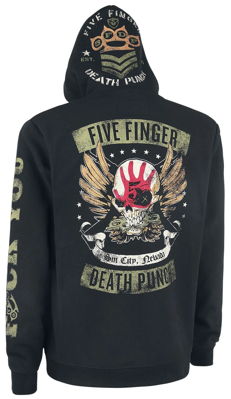 "Locked & Loaded" Hooded Zip Black By Five Finger Death Punch 5 "Locked & Loaded" Hooded Zip Black By Five Finger Death Punch - Image 3