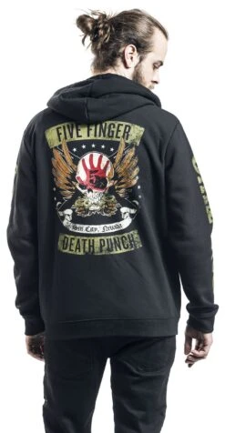 "Locked & Loaded" Hooded Zip Black By Five Finger Death Punch 21 "Locked & Loaded" Hooded Zip Black By Five Finger Death Punch -Men Fashion Clothing Store 367156wb