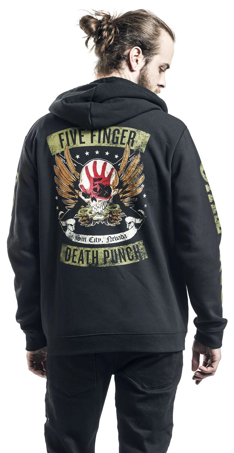 "Locked & Loaded" Hooded Zip Black By Five Finger Death Punch 11 "Locked & Loaded" Hooded Zip Black By Five Finger Death Punch - Image 9