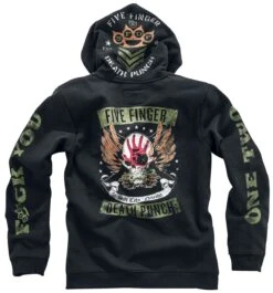 "Locked & Loaded" Hooded Zip Black By Five Finger Death Punch 23 "Locked & Loaded" Hooded Zip Black By Five Finger Death Punch -Men Fashion Clothing Store 367156zb