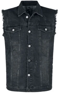 "Life Of An Easy Rider" Vest Grey By Black Premium By EMP