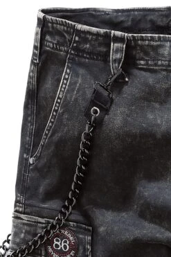 "Garageland" Shorts Black By Rock Rebel By EMP -Men Fashion Clothing Store 369194d