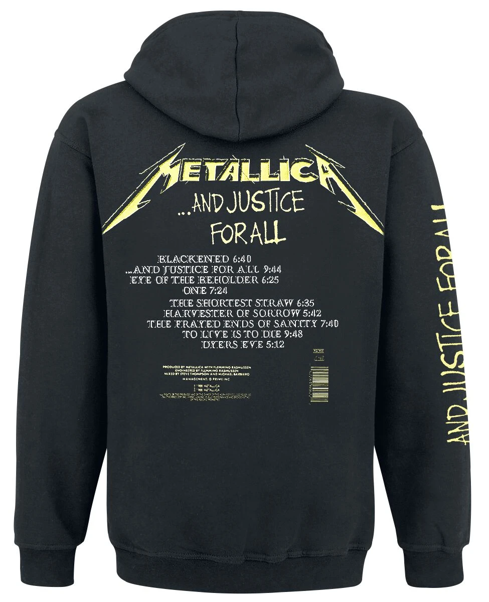 "...And Justice For All" Hooded Sweater Black By Metallica 4 "...And Justice For All" Hooded Sweater Black By Metallica - Image 2