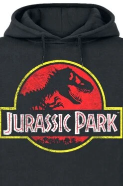 "Distressed Logo" Hooded Sweater Black By Jurassic Park -Men Fashion Clothing Store 370642d