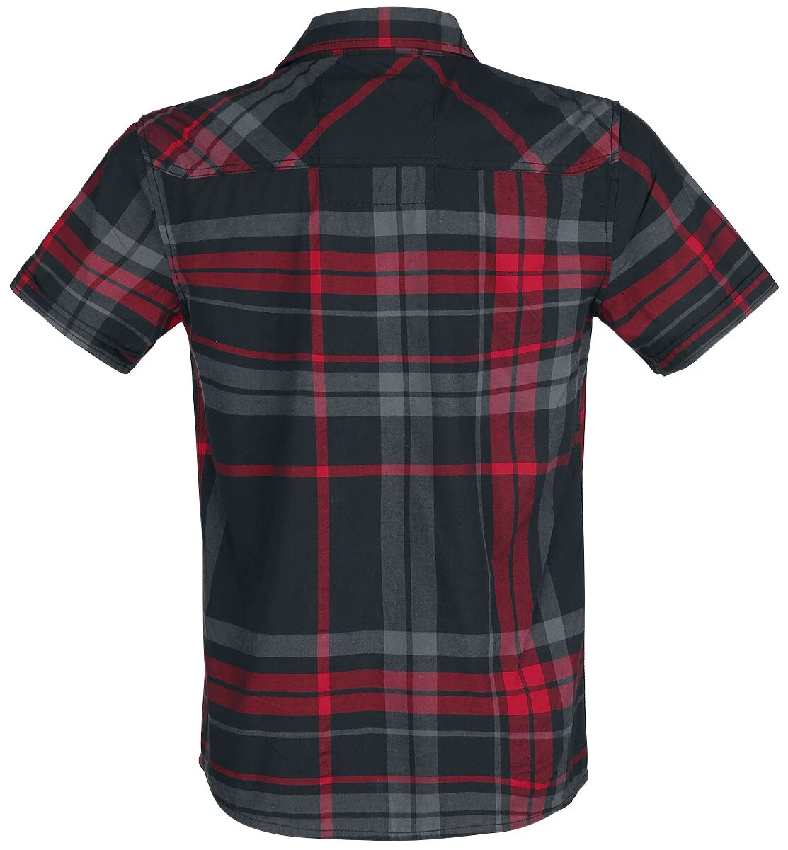 "Mike Checkshirt" Short-sleeved Shirt Black/anthracite/red By Brandit 4 "Mike Checkshirt" Short-sleeved Shirt Black/anthracite/red By Brandit - Image 2