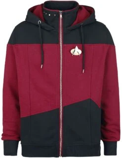 "The Next Generation" Hooded Zip Red-black By Star Trek