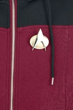 "The Next Generation" Hooded Zip Red-black By Star Trek -Men Fashion Clothing Store 372271d