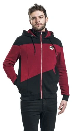 "The Next Generation" Hooded Zip Red-black By Star Trek -Men Fashion Clothing Store 372271wa