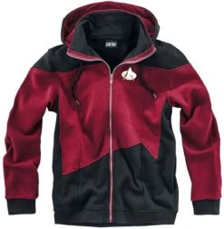 "The Next Generation" Hooded Zip Red-black By Star Trek -Men Fashion Clothing Store 372271za