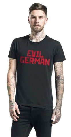 "Evil German" T-Shirt Black By Rammstein -Men Fashion Clothing Store 373567wa