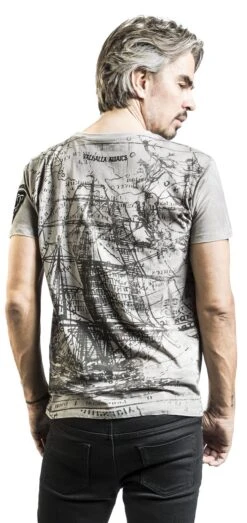 "Rebel Soul" T-Shirt Grey By Black Premium By EMP -Men Fashion Clothing Store 374179wb