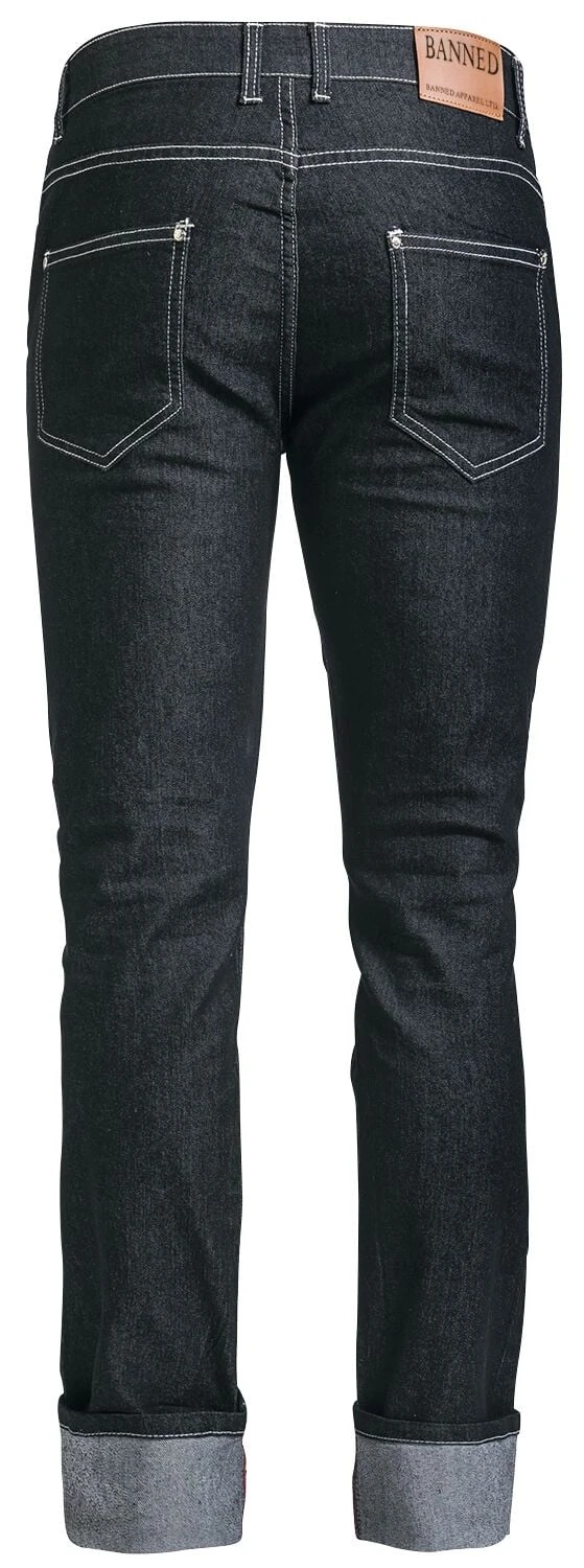 "Rockabilly Slim" Jeans Black By Banned Alternative 4 "Rockabilly Slim" Jeans Black By Banned Alternative - Image 2