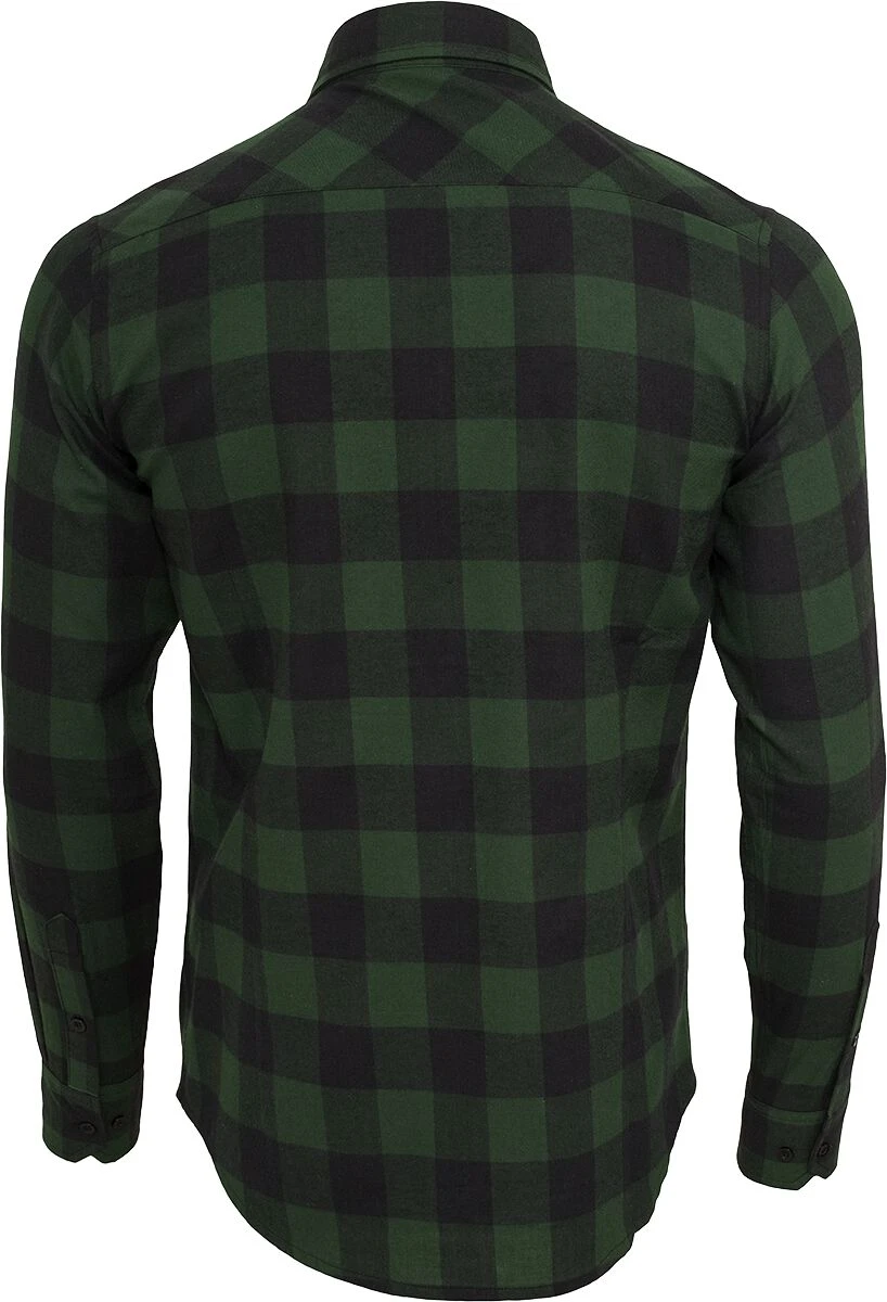 "Checked Flannel Shirt" Flanel Shirt Black/dark Green By Urban Classics 4 "Checked Flannel Shirt" Flanel Shirt Black/dark Green By Urban Classics - Image 2