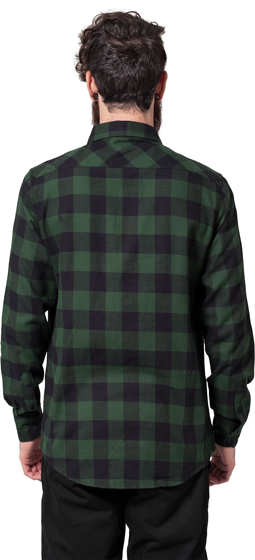 "Checked Flannel Shirt" Flanel Shirt Black/dark Green By Urban Classics 7 "Checked Flannel Shirt" Flanel Shirt Black/dark Green By Urban Classics - Image 5