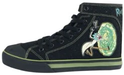 "Portal" Sneakers High Black By Rick And Morty -Men Fashion Clothing Store 383576a5