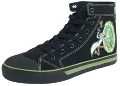 "Portal" Sneakers High Black By Rick And Morty -Men Fashion Clothing Store 383576a8