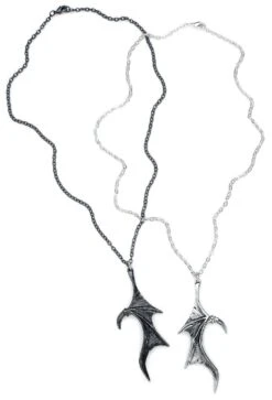 "Demon Wings Sweetheart" Necklace Black-silver By Alchemy Gothic 9 "Demon Wings Sweetheart" Necklace Black-silver By Alchemy Gothic -Men Fashion Clothing Store 384219a3