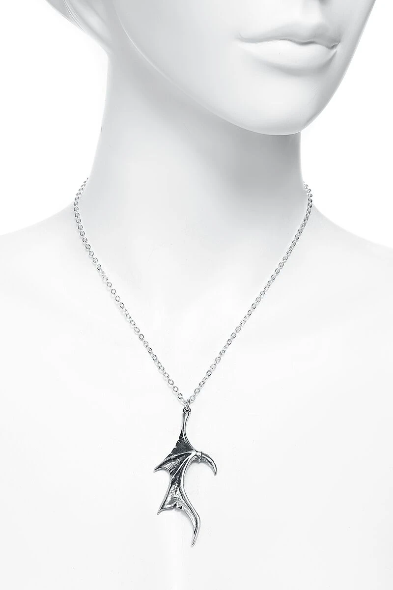 "Demon Wings Sweetheart" Necklace Black-silver By Alchemy Gothic 6 "Demon Wings Sweetheart" Necklace Black-silver By Alchemy Gothic - Image 4