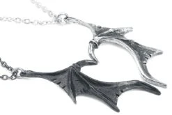 "Demon Wings Sweetheart" Necklace Black-silver By Alchemy Gothic 11 "Demon Wings Sweetheart" Necklace Black-silver By Alchemy Gothic -Men Fashion Clothing Store 384219d
