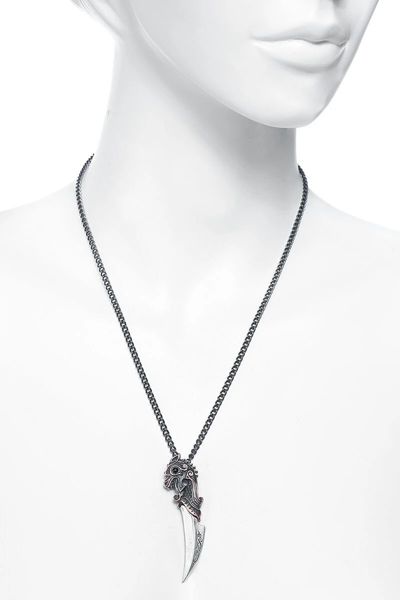 "Einardolk" Necklace Silver-coloured By Alchemy Gothic 5 "Einardolk" Necklace Silver-coloured By Alchemy Gothic - Image 3