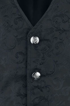 "Brocade Vest" Vest Black By Altana Industries -Men Fashion Clothing Store 390284d