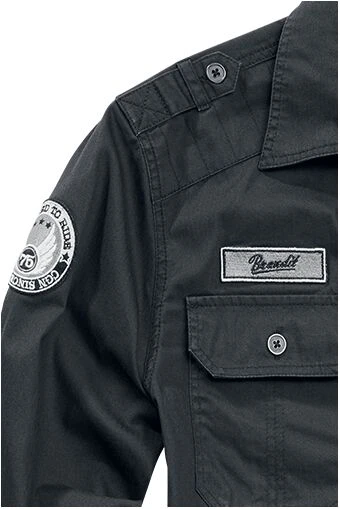 "Luis Shirt" Longsleeve Black By Brandit 4 "Luis Shirt" Longsleeve Black By Brandit - Image 2