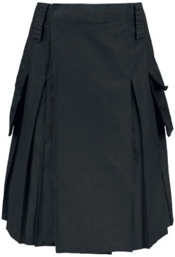 "Kilt" Medium-length Skirt Black By Brandit