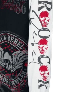 "There Is No Business Like Rock Business" Longsleeve Black-white By Rock Rebel By EMP -Men Fashion Clothing Store 395292d2