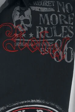 "There Is No Business Like Rock Business" Longsleeve Black-white By Rock Rebel By EMP -Men Fashion Clothing Store 395292d3