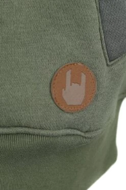 "Mask Of Sanity" Hooded Zip Olive-grey By EMP Premium Collection -Men Fashion Clothing Store 395552d