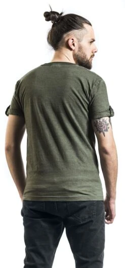 "Back For More" T-Shirt Olive By Rock Rebel By EMP -Men Fashion Clothing Store 395708wb